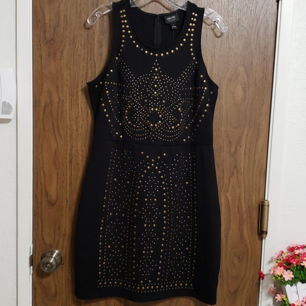 Black Dress w/ Gold Embellishments